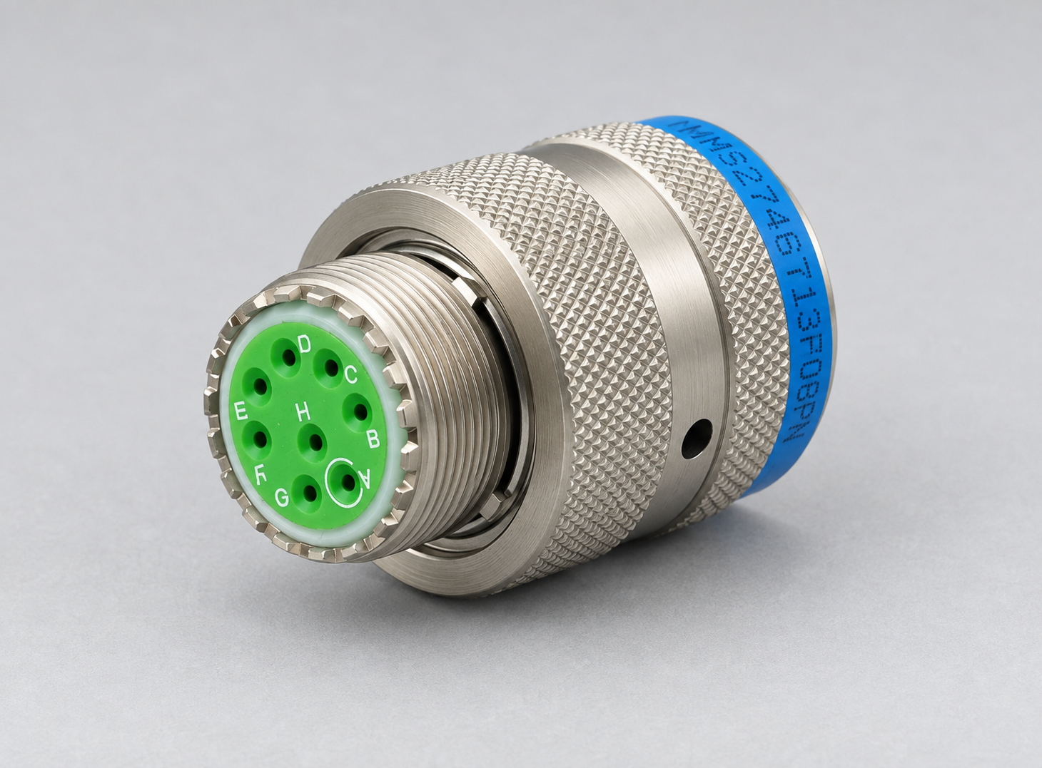 MS27467T13F08PN D38999 connector gray-background view