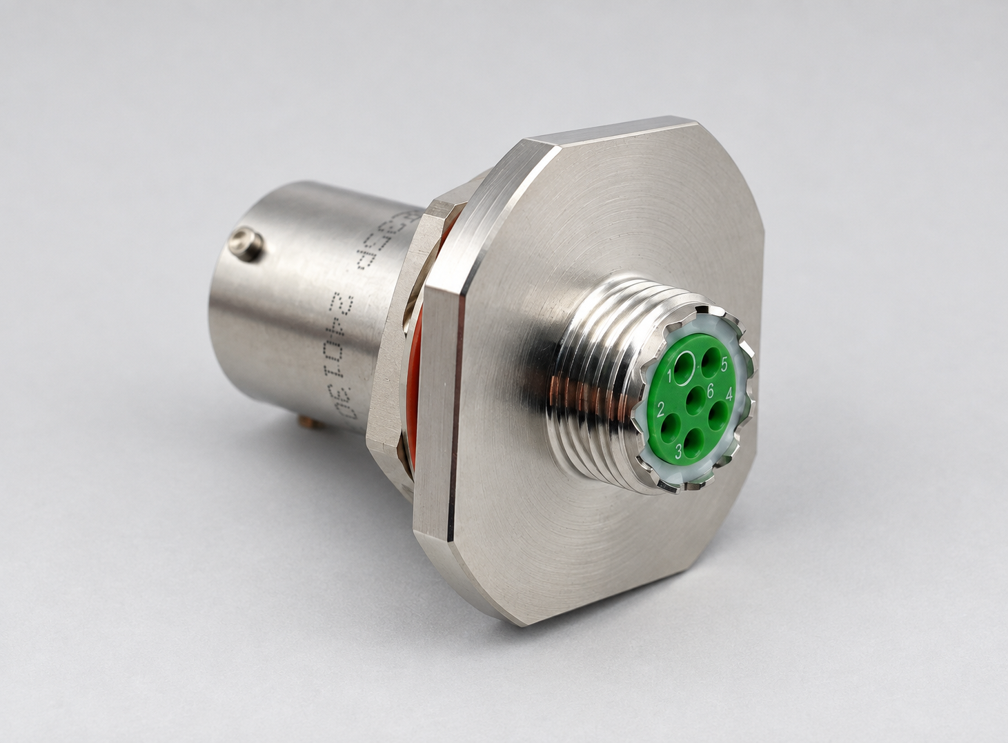 MS27468T09E35P D38999 MIL-DTL-38999 Series I; Jam-nut receptacle gray-background product view