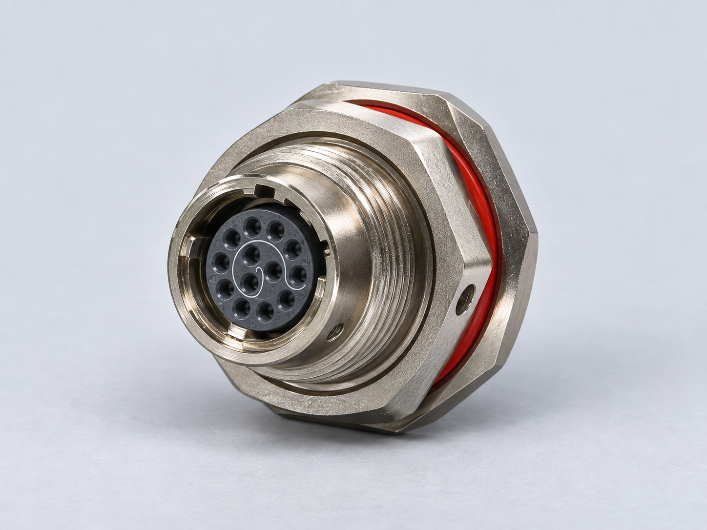 MS27468T21B16PN D38999 MIL-DTL-38999 Series I; Jam-nut receptacle gray-background product view