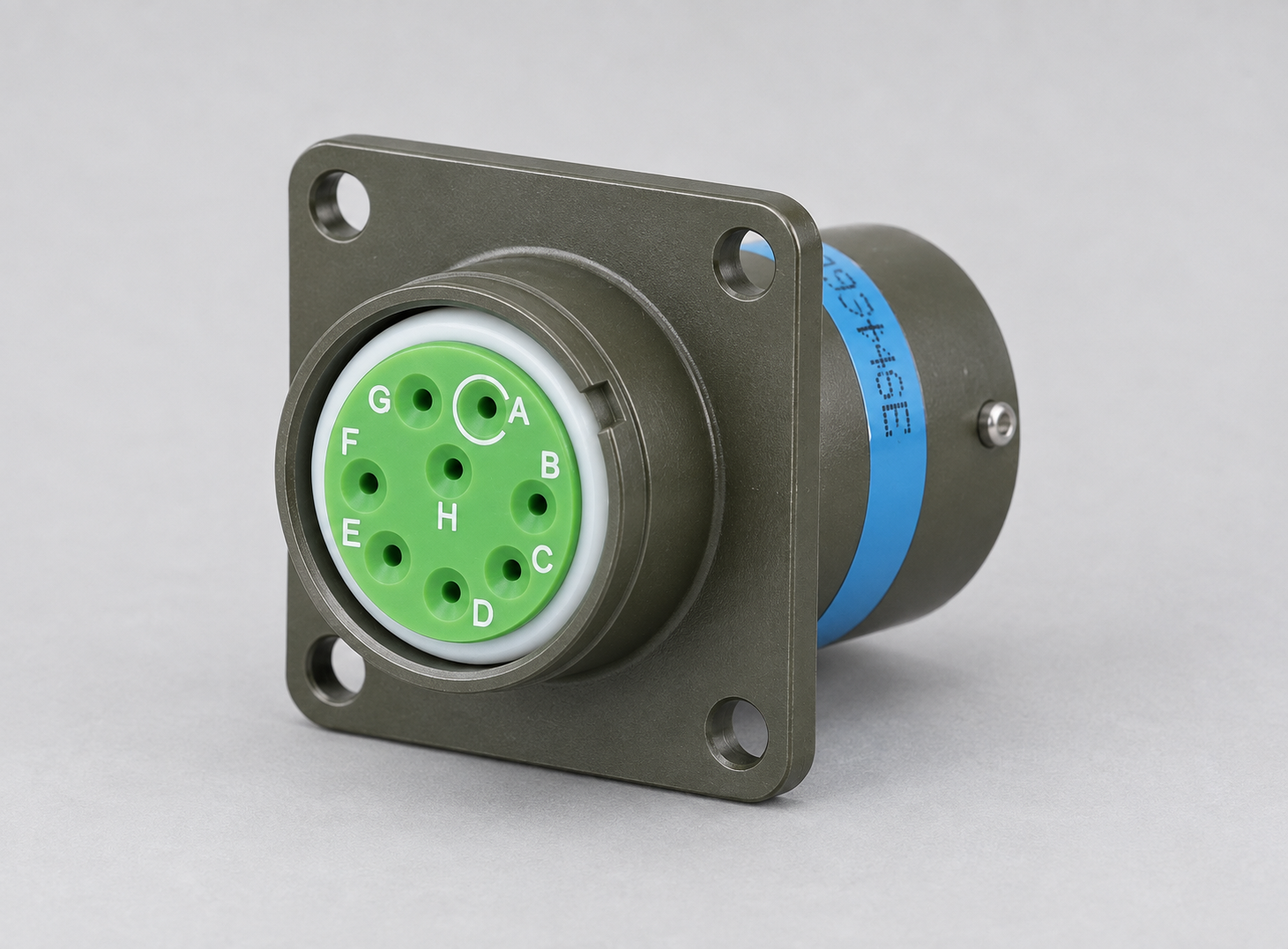 MS27496E13B08SN D38999 MIL-DTL-38999 Series I; Box-mount receptacle gray-background product view