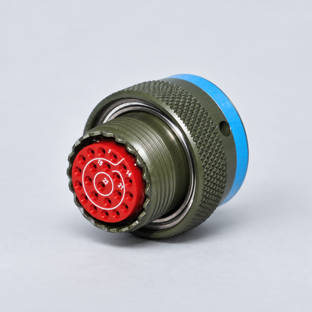 MS27484T12B35P D38999 MIL-DTL-38999 Series II; Straight plug with grounding fingers gray-background product view