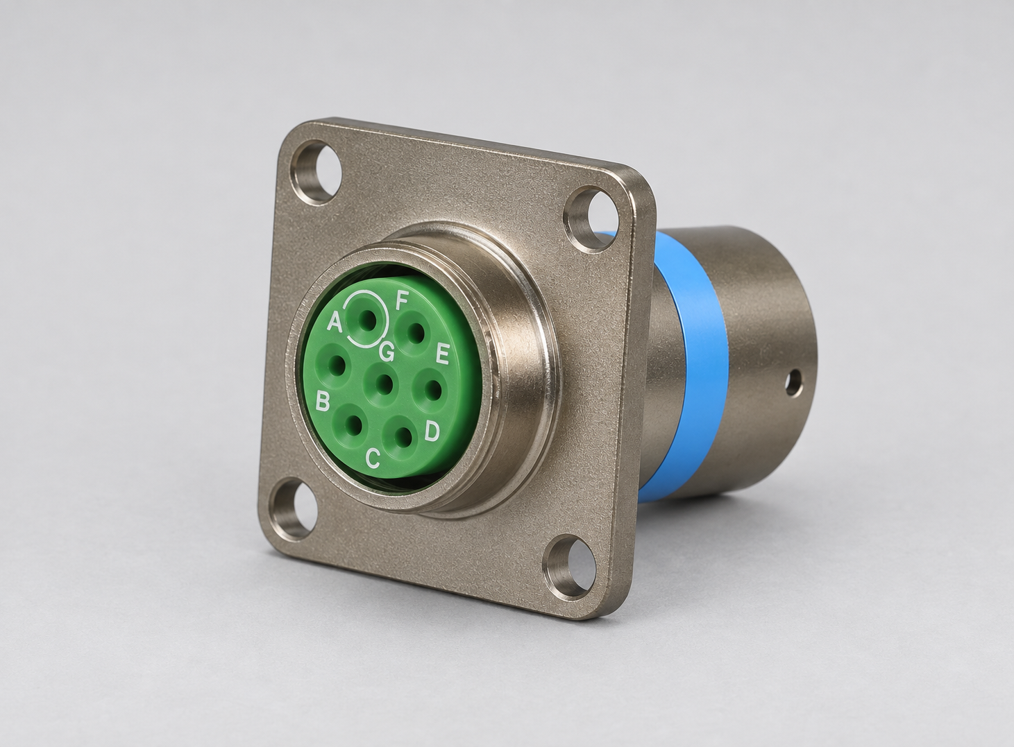 MS27505E25B61PN D38999 connector gray-background view
