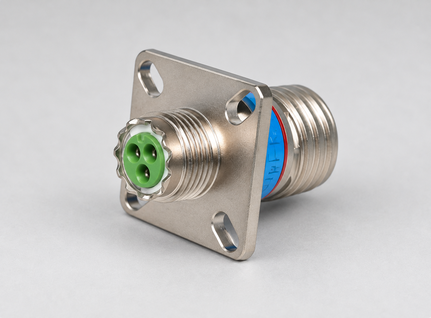 D38999/20FA98SN D38999 MIL-DTL-38999 Series III; Wall-mount receptacle gray-background product view
