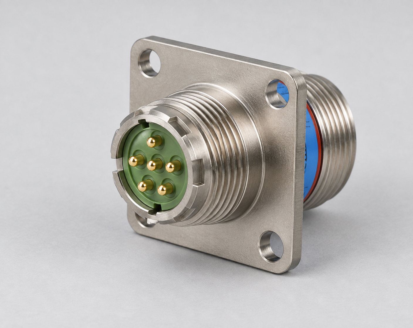 D38999/20FB98PN D38999 MIL-DTL-38999 Series III; Wall-mount receptacle gray-background product view