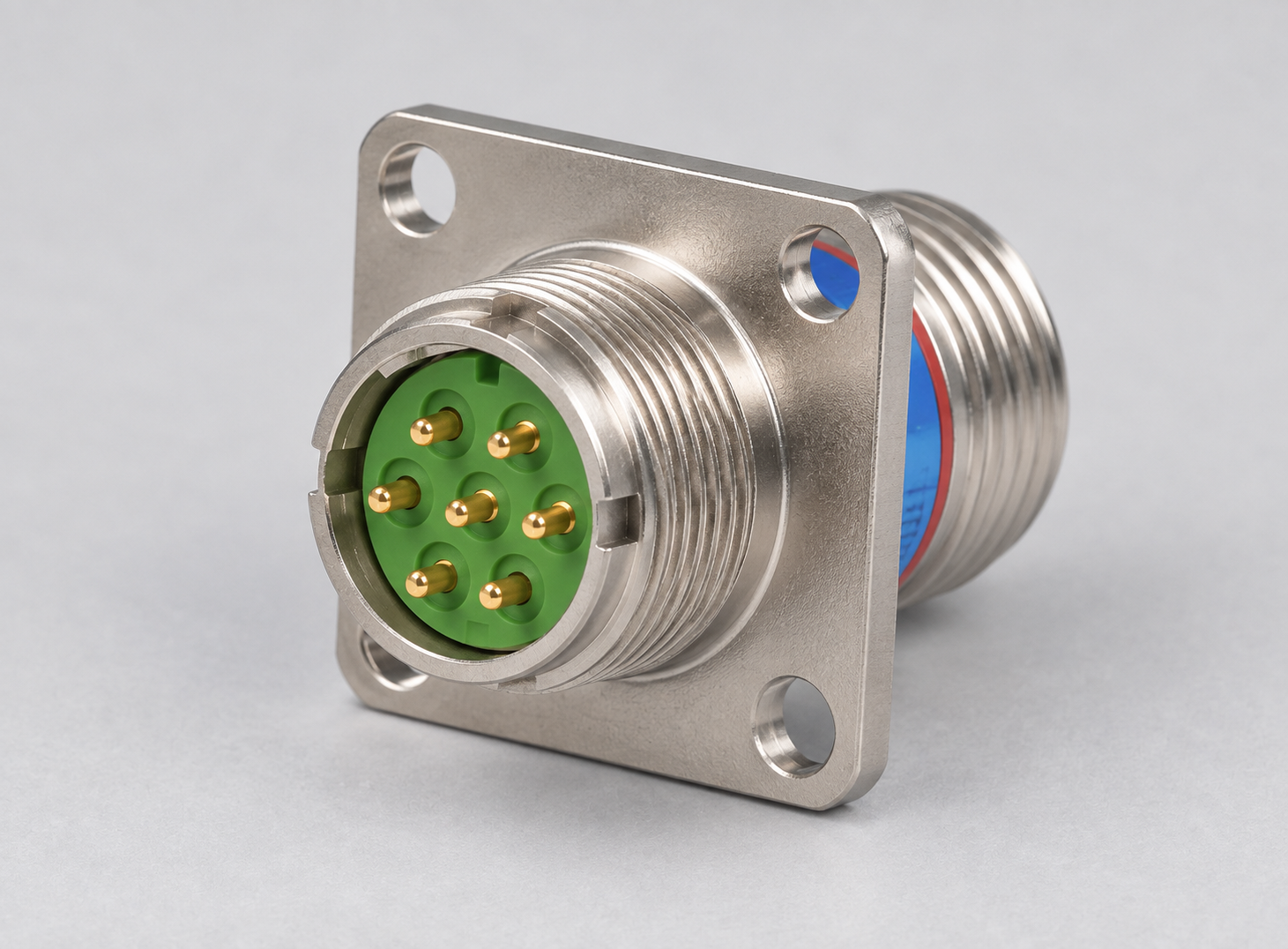 D38999/20FB99PN D38999 MIL-DTL-38999 Series III; Wall-mount receptacle gray-background product view