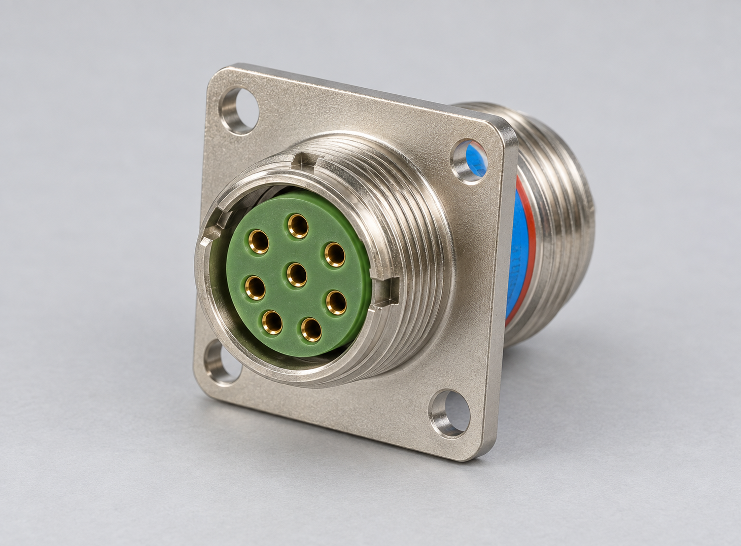D38999/20FC08SN D38999 MIL-DTL-38999 Series III; Wall-mount receptacle gray-background product view