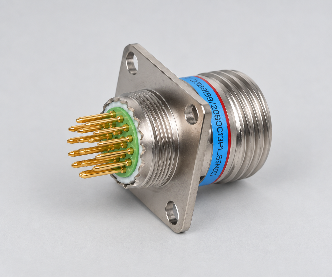 D38999/20FC35PLNC2 D38999 MIL-DTL-38999 Series III; Wall-mount receptacle gray-background product view