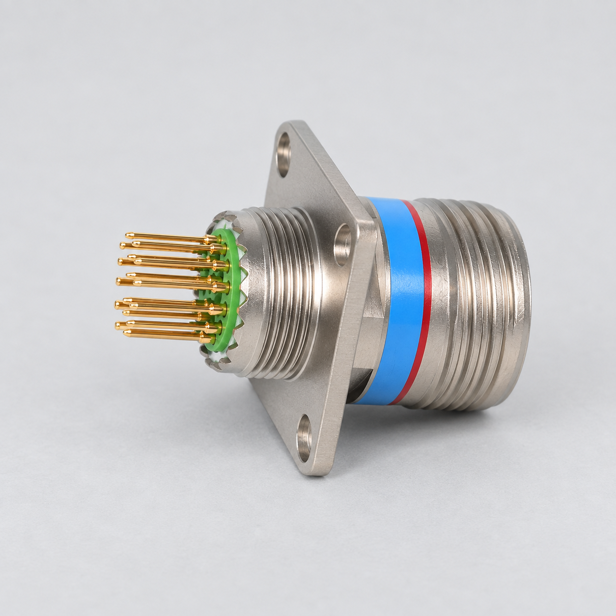 D38999/20FC35SLAC2 D38999 MIL-DTL-38999 Series III; Wall-mount receptacle gray-background product view
