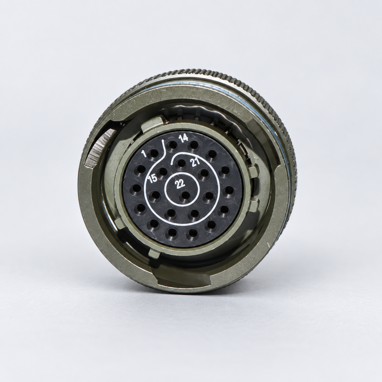 MS27484T12B35S D38999 connector gray-background view