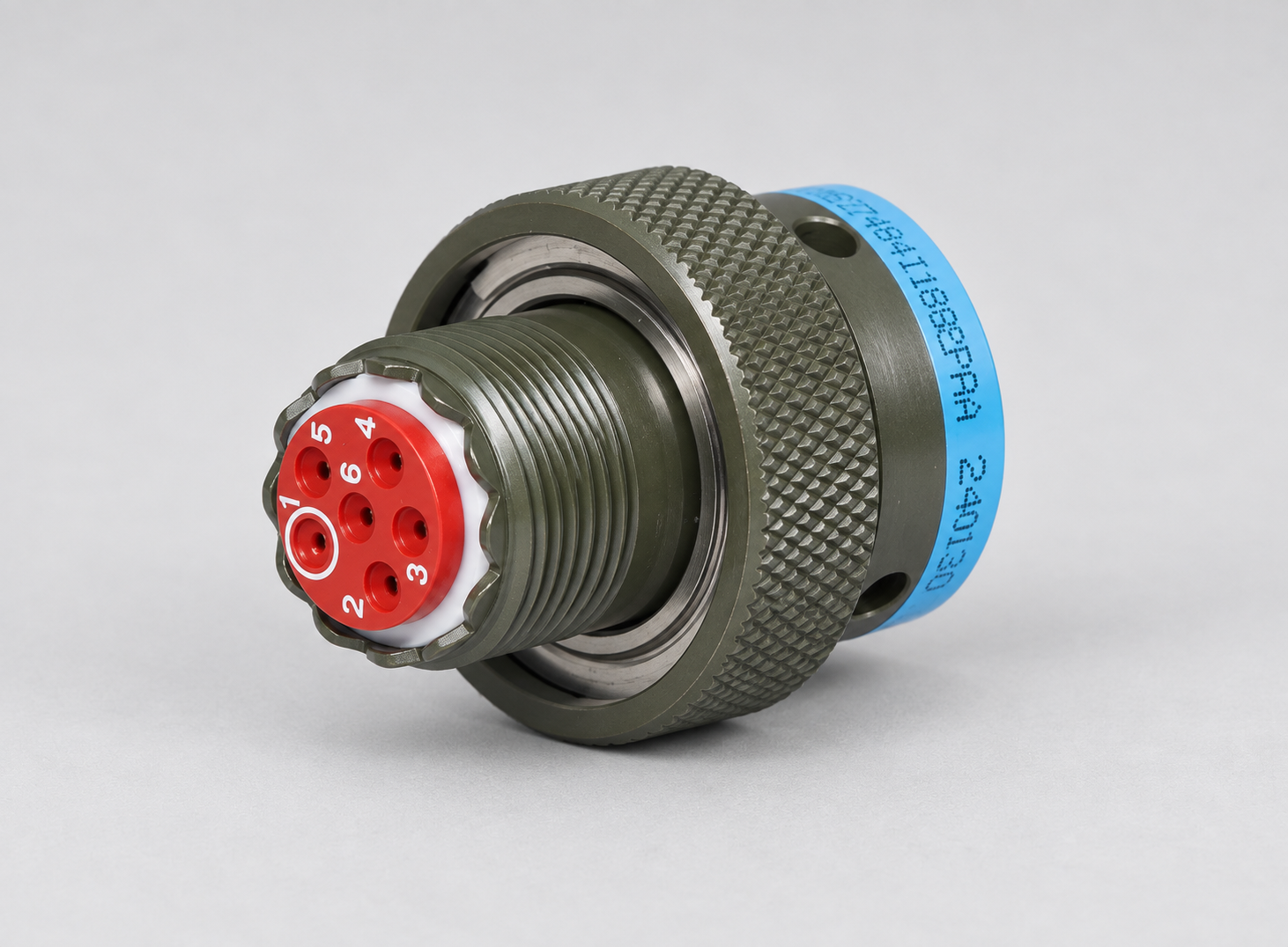 MS27484T18B35PA D38999 connector gray-background view