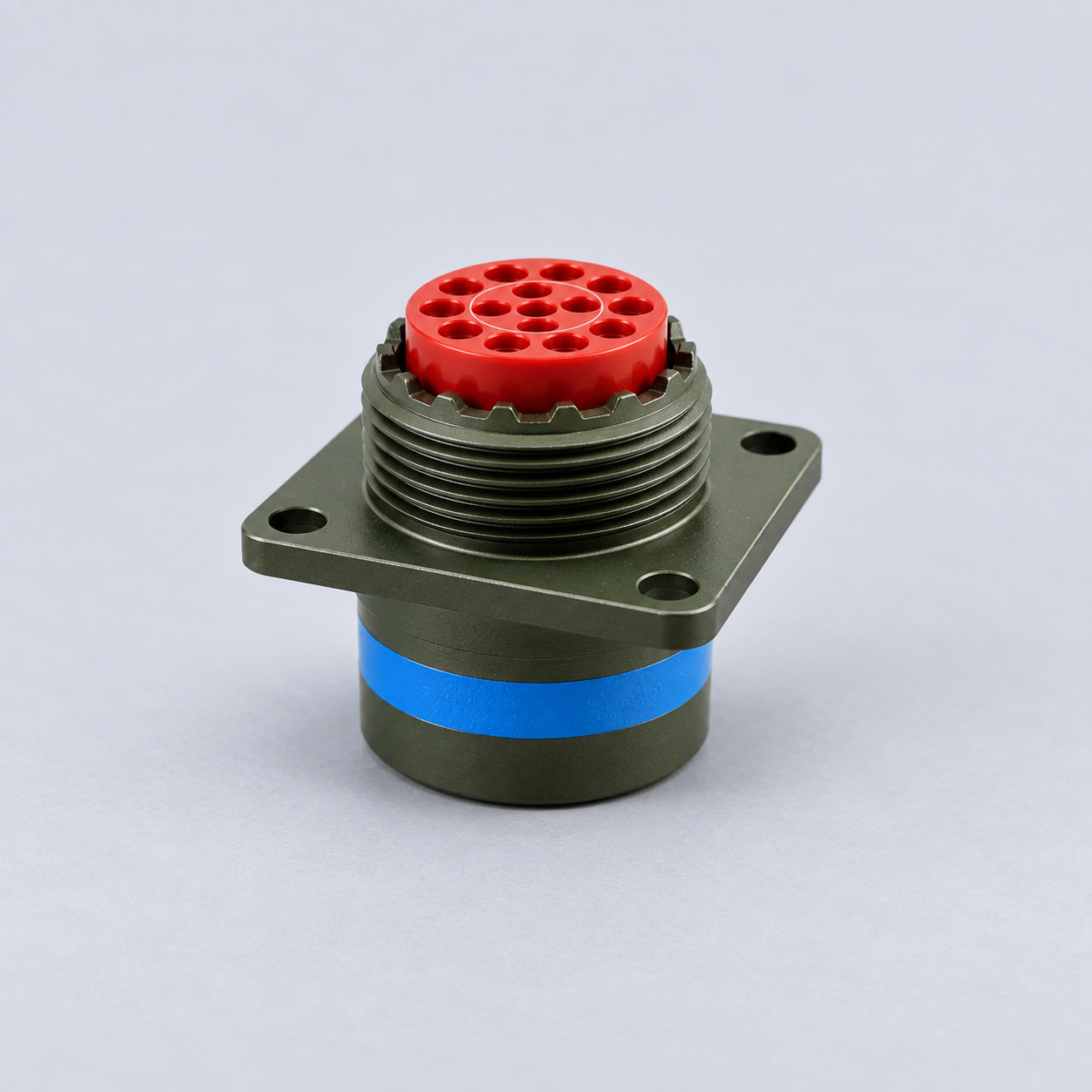 MS27497T12B35P D38999 MIL-DTL-38999 Series II; Rear wall-mount receptacle gray-background product view