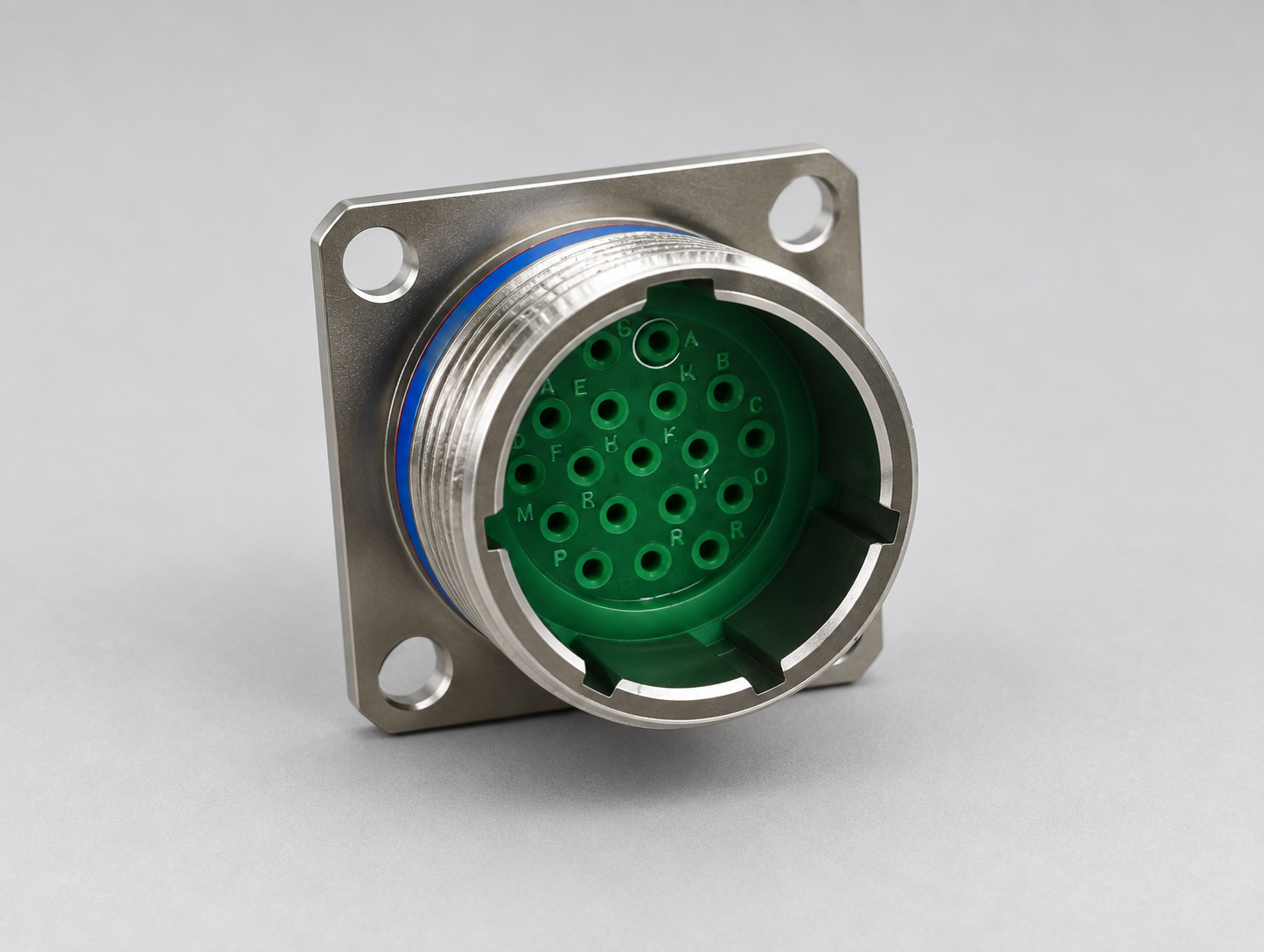 D38999/20FD15PA D38999 MIL-DTL-38999 Series III; Wall-mount receptacle gray-background product view