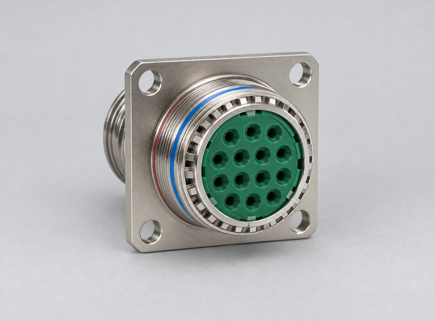 D38999/20FD15PB D38999 MIL-DTL-38999 Series III; Wall-mount receptacle gray-background product view