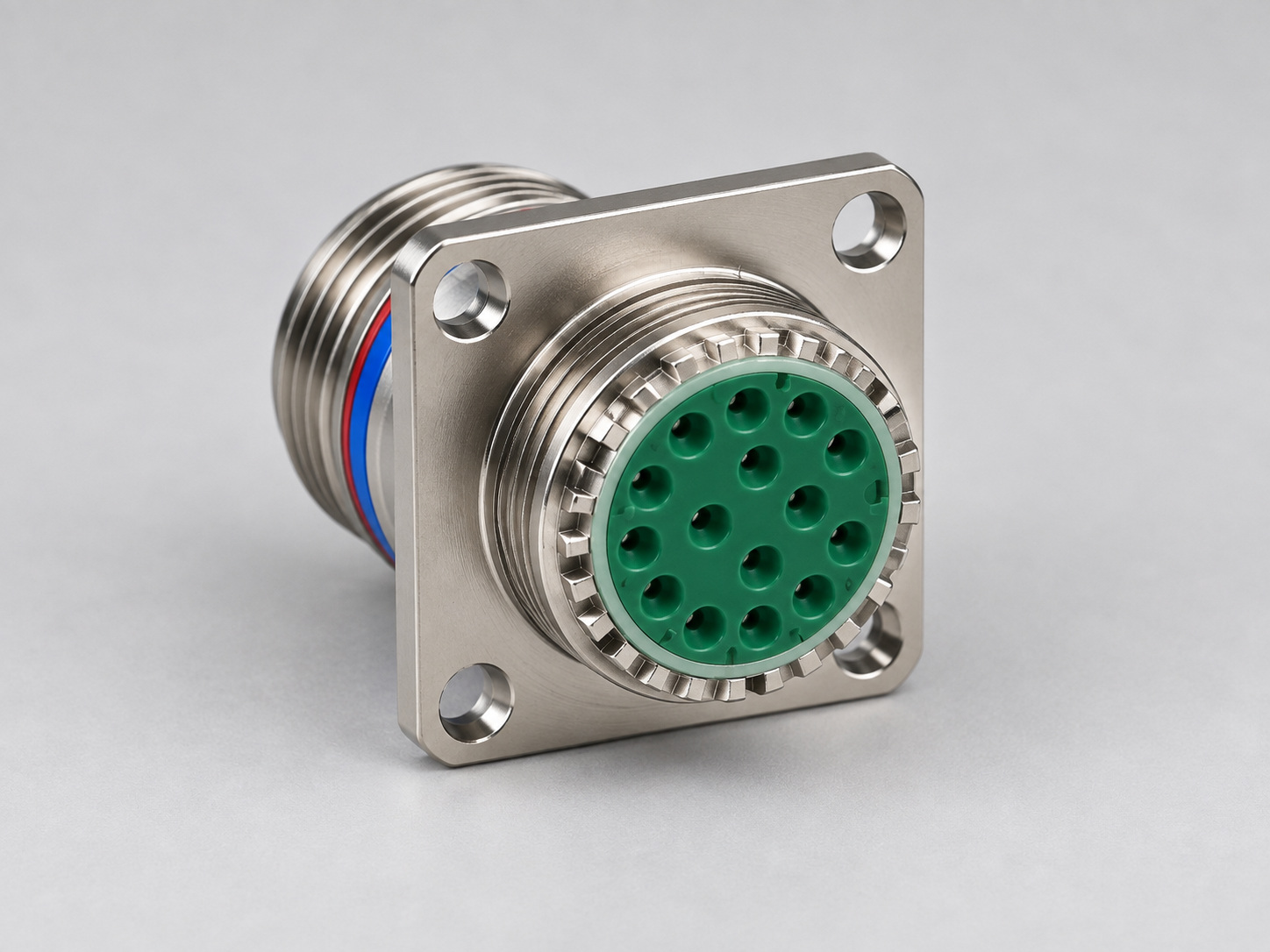 D38999/20FD15PN D38999 MIL-DTL-38999 Series III; Wall-mount receptacle gray-background product view