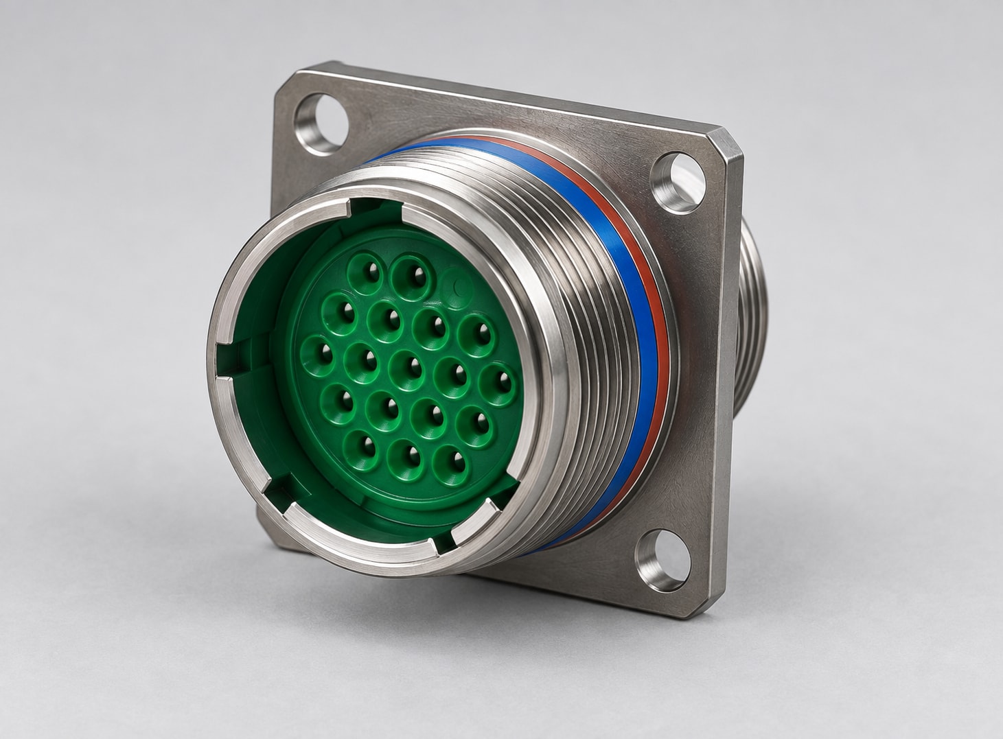 D38999/20FD18PN D38999 connector gray-background view