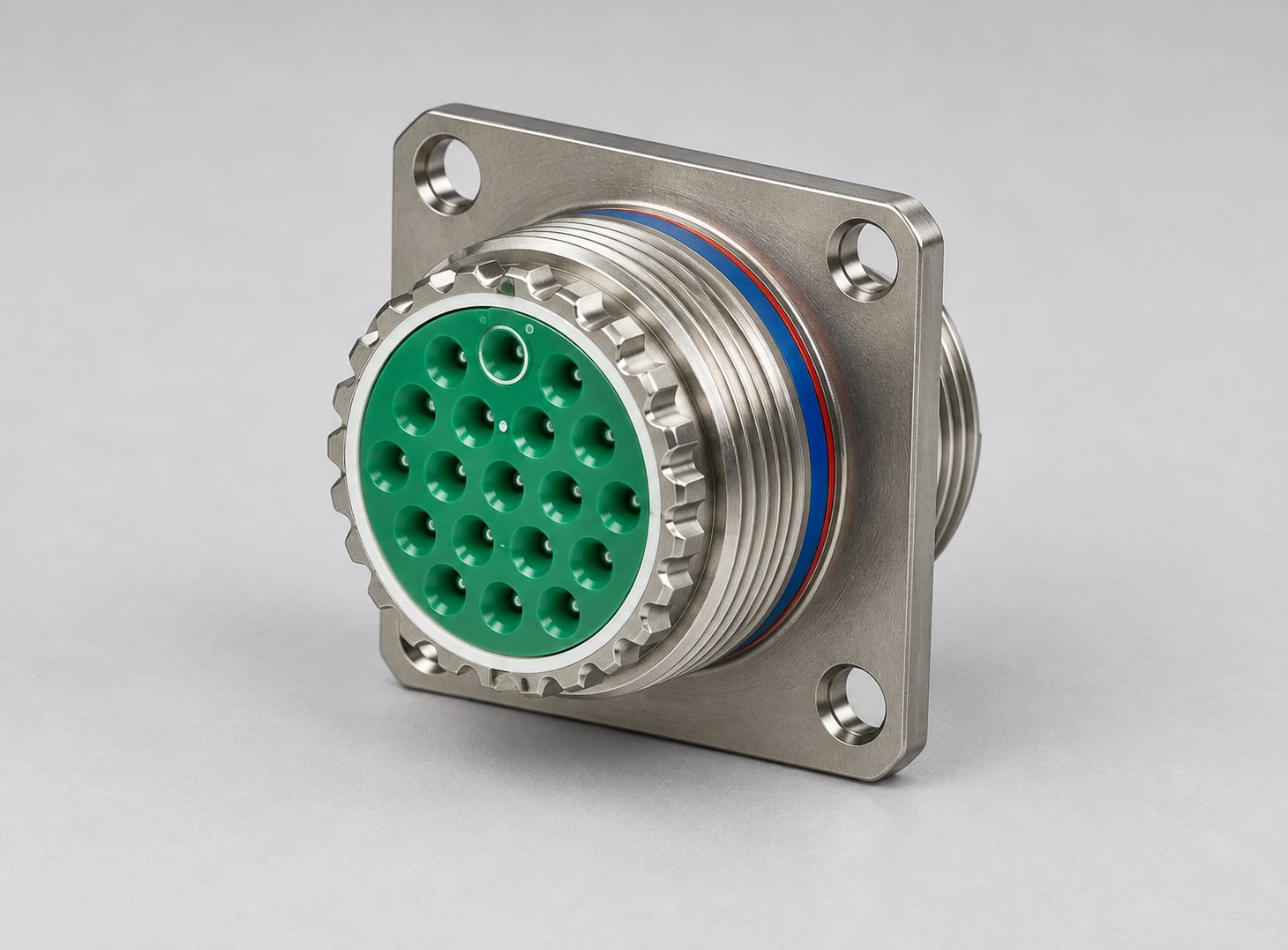 D38999/20FD19PE D38999 connector gray-background view