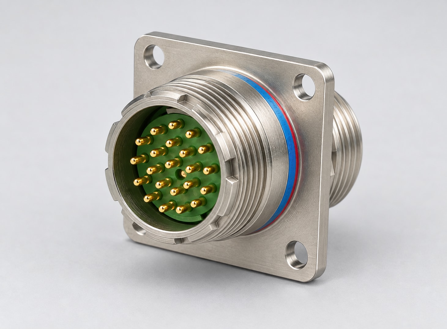 D38999/20FE26PN D38999 MIL-DTL-38999 Series III; Wall-mount receptacle gray-background product view