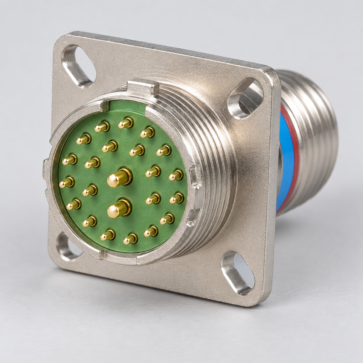 D38999/20FE99PN D38999 MIL-DTL-38999 Series III; Wall-mount receptacle gray-background product view