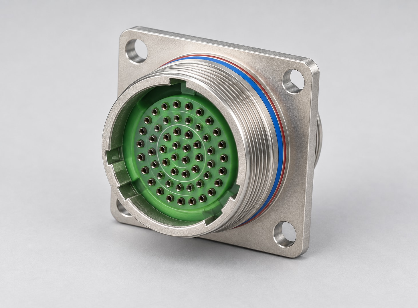 D38999/20FH55SN D38999 MIL-DTL-38999 Series III; Wall-mount receptacle gray-background product view