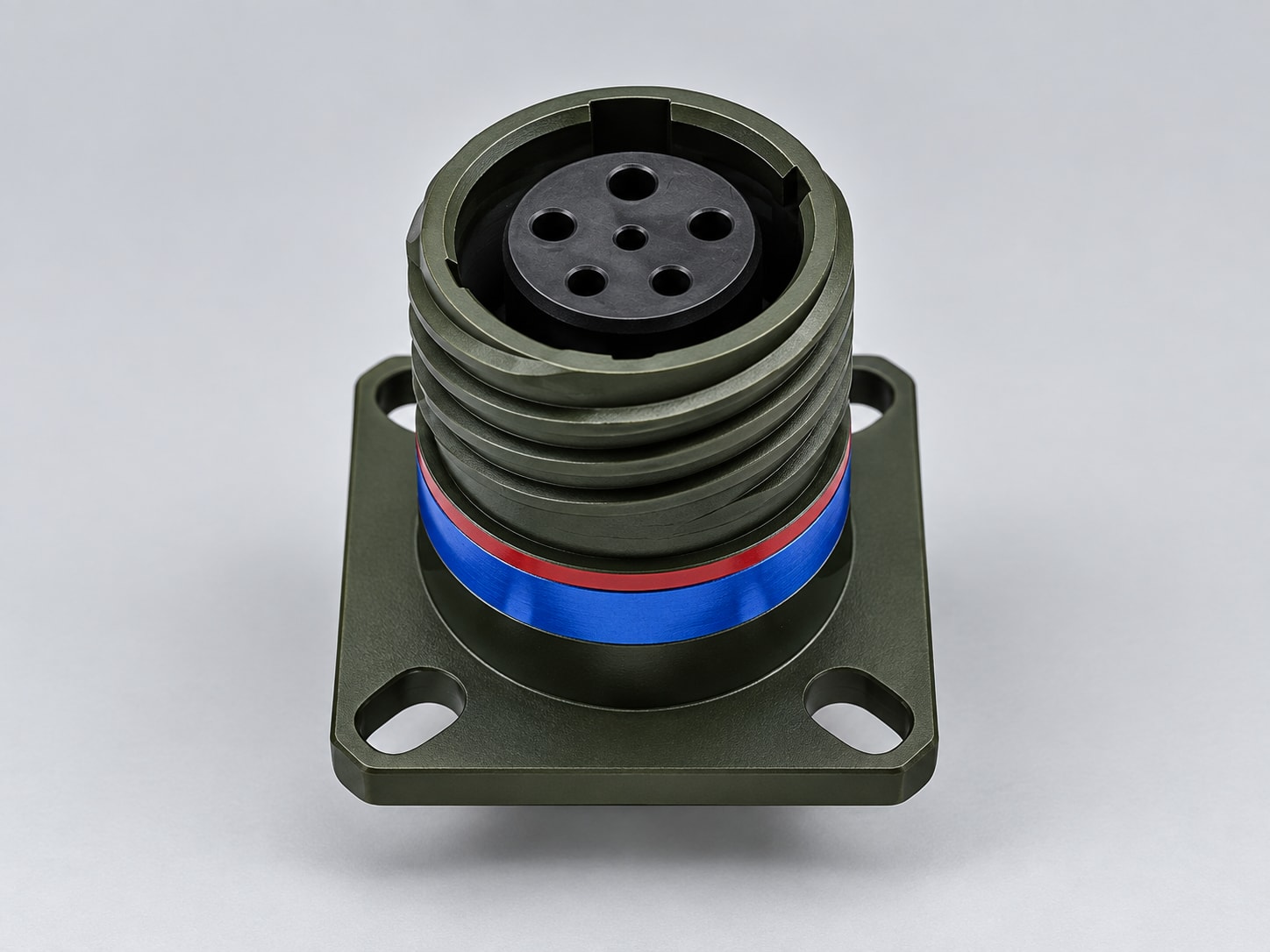 D38999/20WB98SA D38999 MIL-DTL-38999 Series III; Wall-mount receptacle gray-background product view