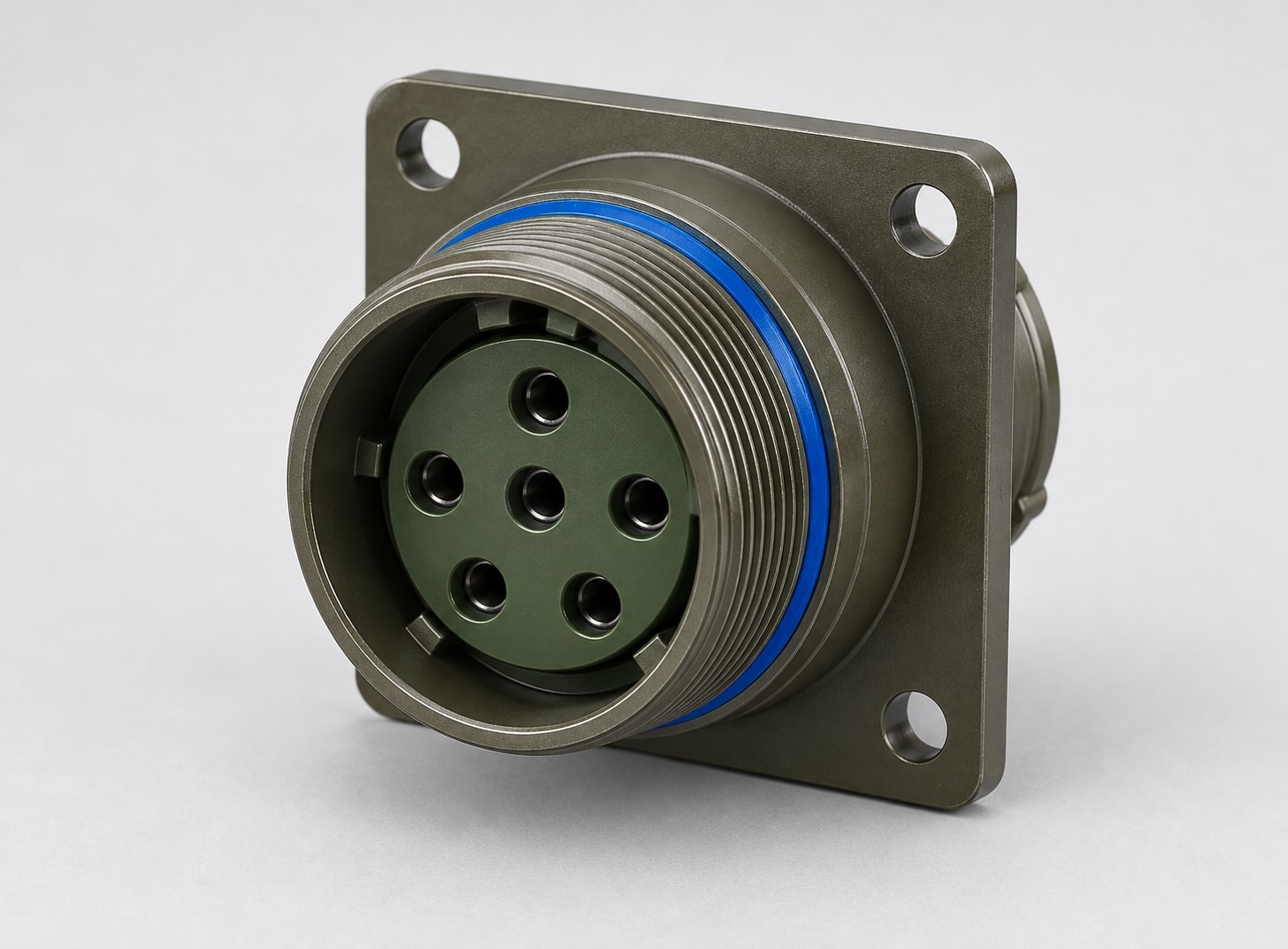 D38999/20WB98SN D38999 MIL-DTL-38999 Series III; Wall-mount receptacle gray-background product view
