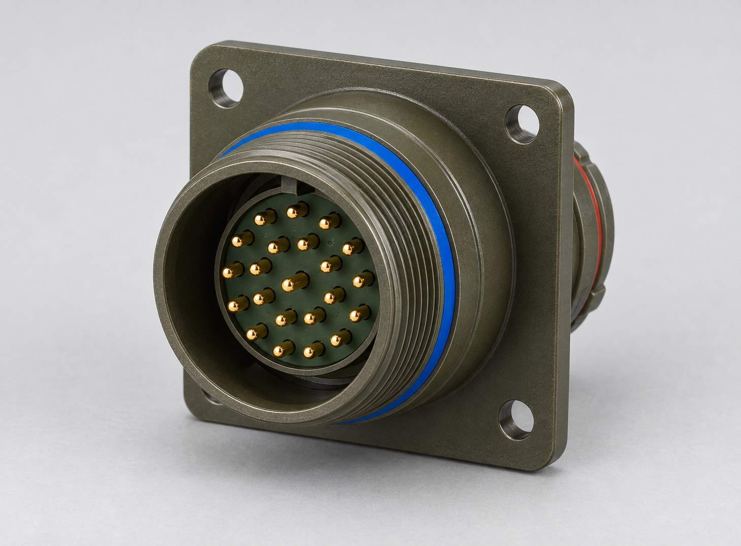 D38999/20WC35PN D38999 MIL-DTL-38999 Series III; Wall-mount receptacle gray-background product view