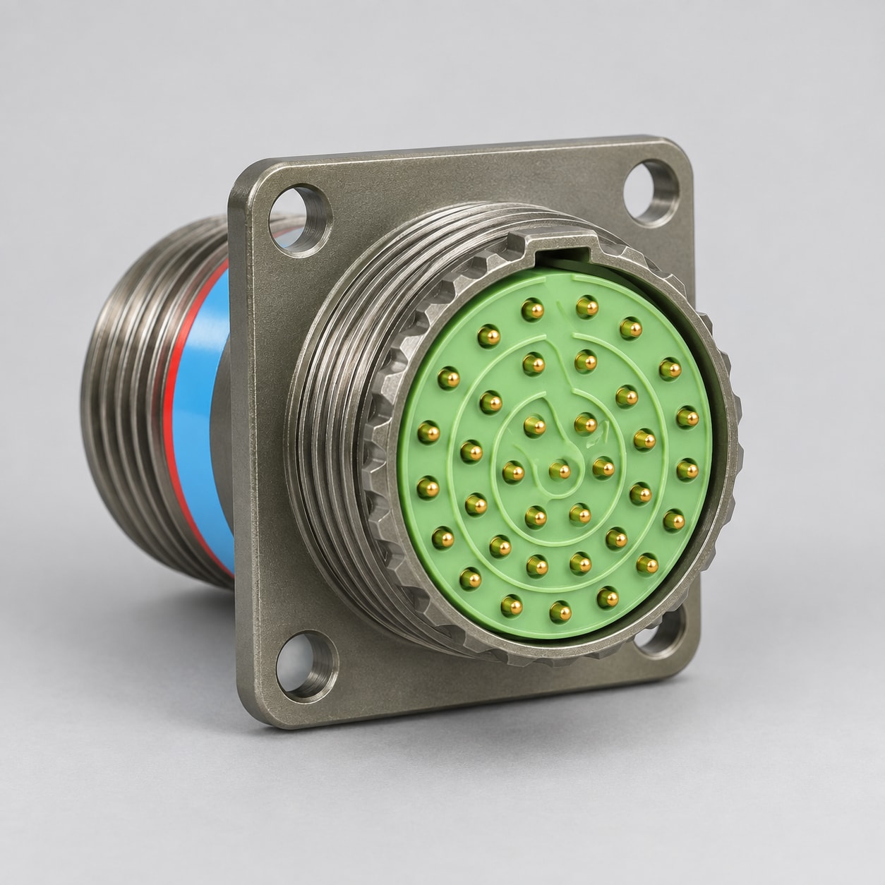 D38999/20WD35PN D38999 MIL-DTL-38999 Series III; Wall-mount receptacle gray-background product view