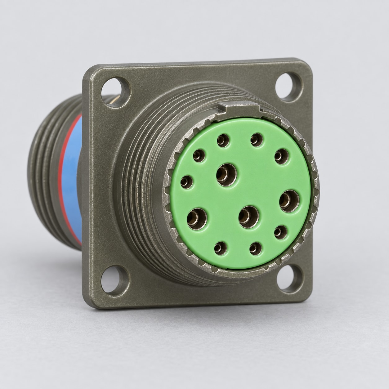 D38999/20WD97SN D38999 MIL-DTL-38999 Series III; Wall-mount receptacle gray-background product view