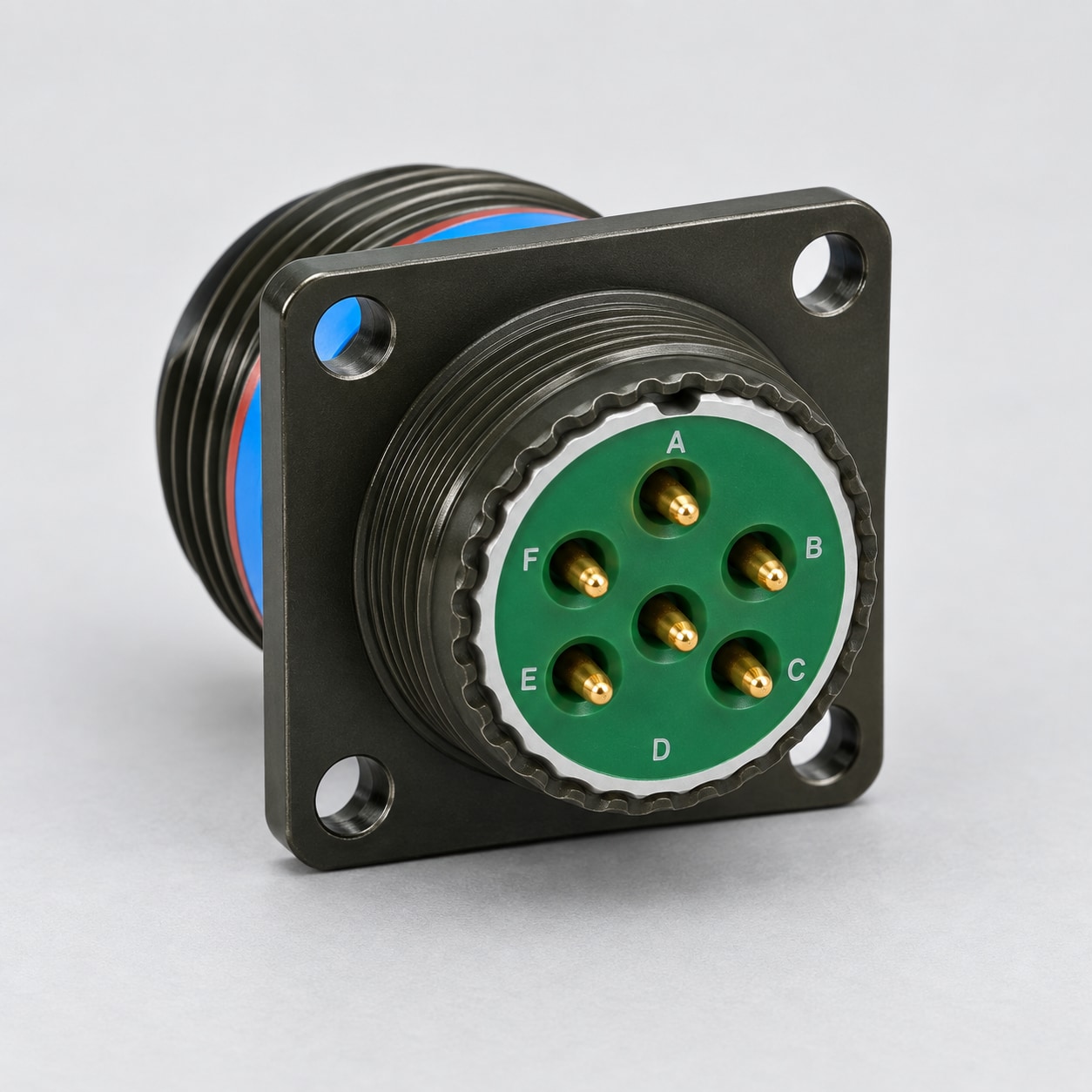 D38999/20WE06PN D38999 connector gray-background view