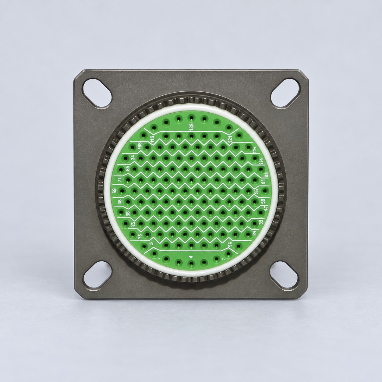 D38999/20WJ35SN D38999 MIL-DTL-38999 Series III; Wall-mount receptacle gray-background product view