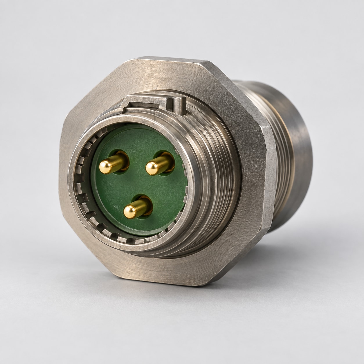 D38999/24FA98PN D38999 MIL-DTL-38999 Series III; Jam-nut receptacle gray-background product view