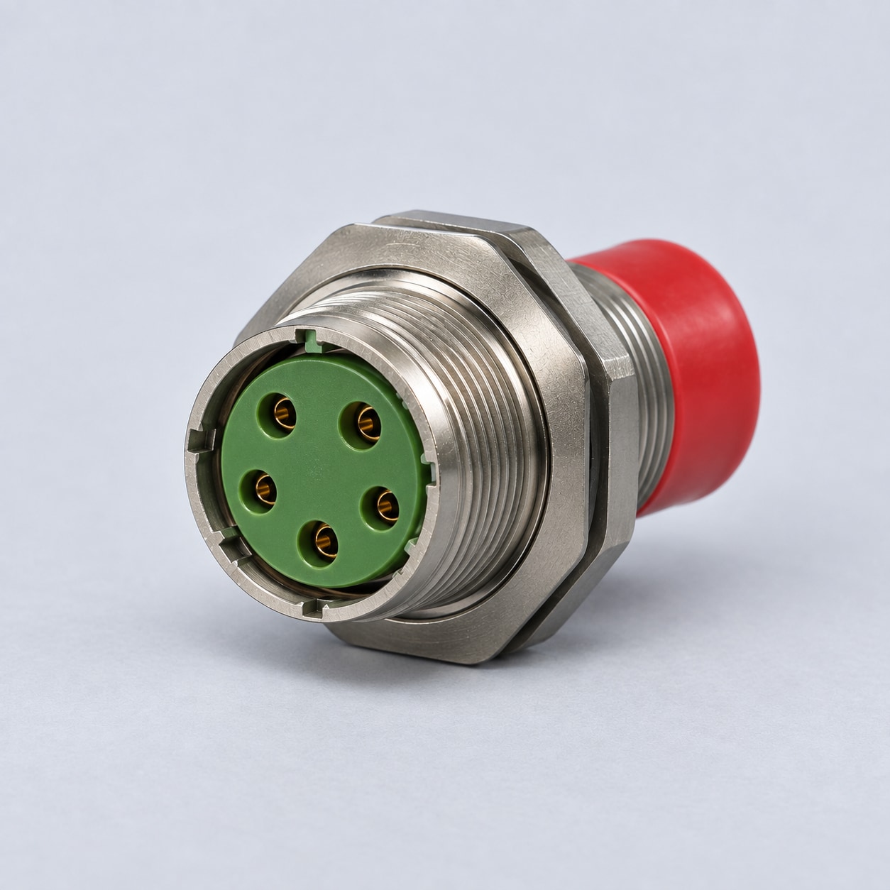 D38999/24FB05SN D38999 MIL-DTL-38999 Series III; Jam-nut receptacle gray-background product view