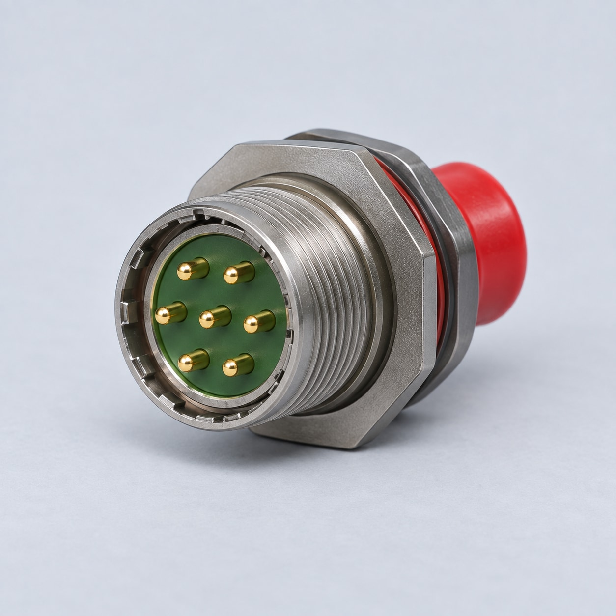 D38999/24FB99PN D38999 MIL-DTL-38999 Series III; Jam-nut receptacle gray-background product view