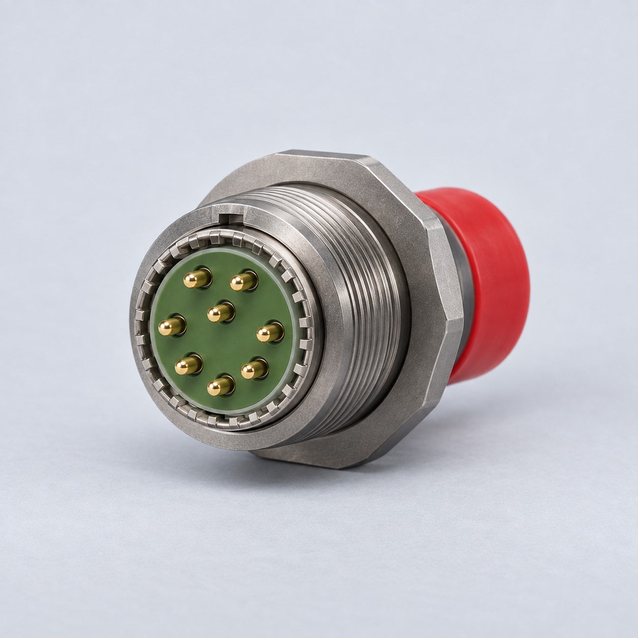 D38999/24FC08PN D38999 MIL-DTL-38999 Series III; Jam-nut receptacle gray-background product view