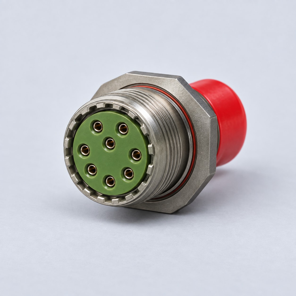 D38999/24FC08SN D38999 MIL-DTL-38999 Series III; Jam-nut receptacle gray-background product view