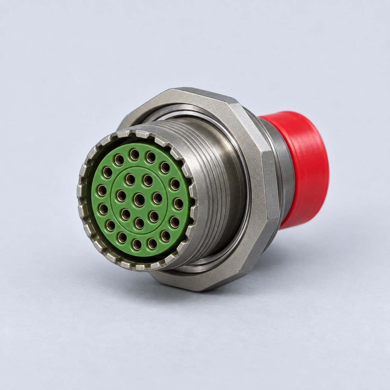 D38999/24FC35SN D38999 MIL-DTL-38999 Series III; Jam-nut receptacle gray-background product view