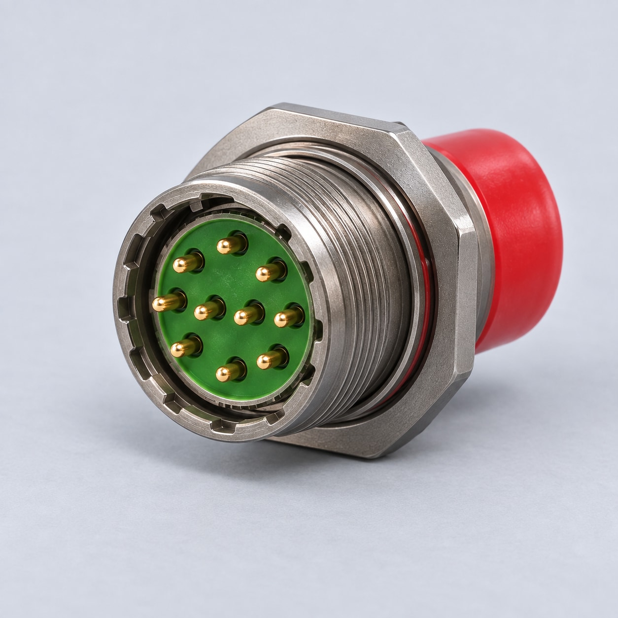 D38999/24FC98PN D38999 connector gray-background view