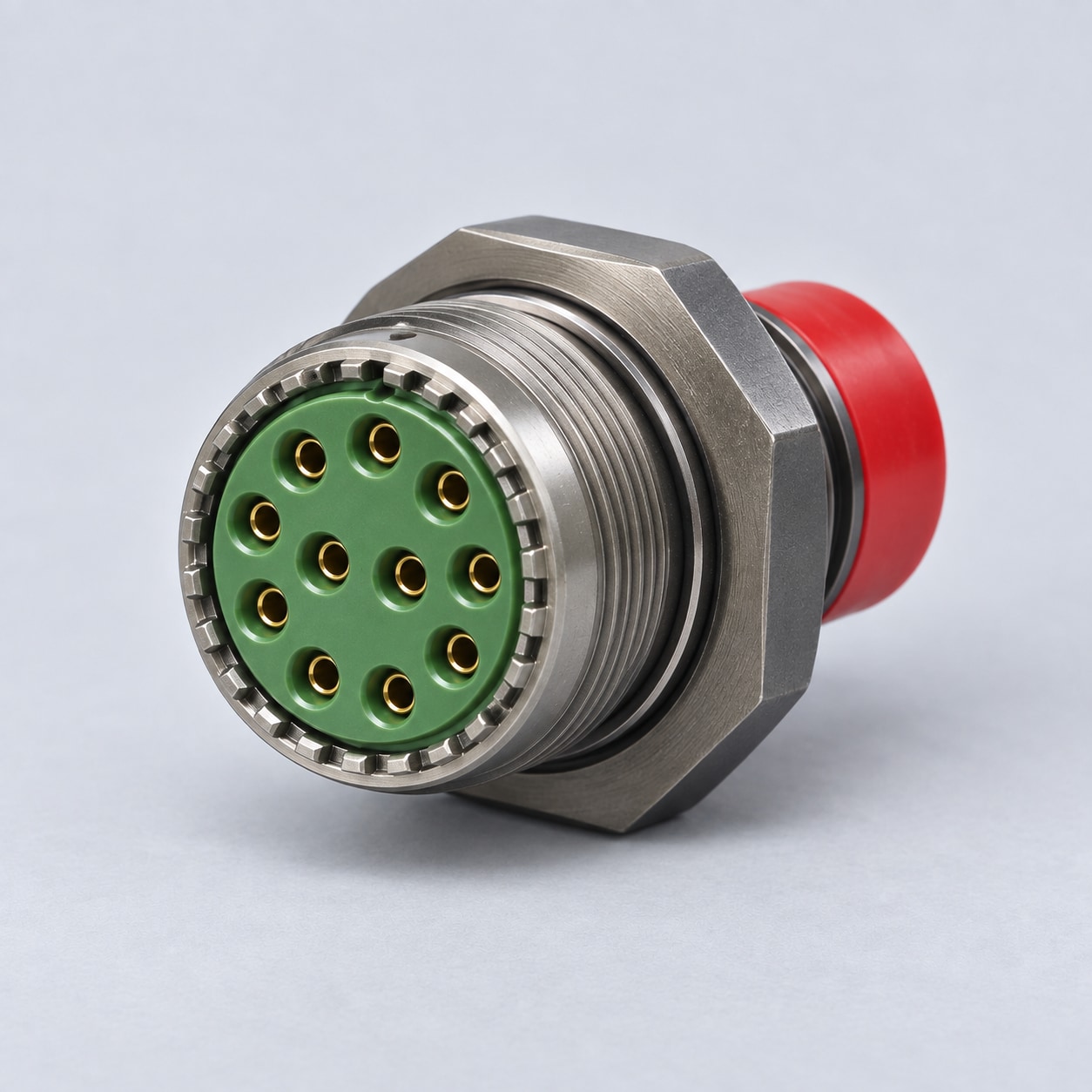 D38999/24FC98SN D38999 MIL-DTL-38999 Series III; Jam-nut receptacle gray-background product view