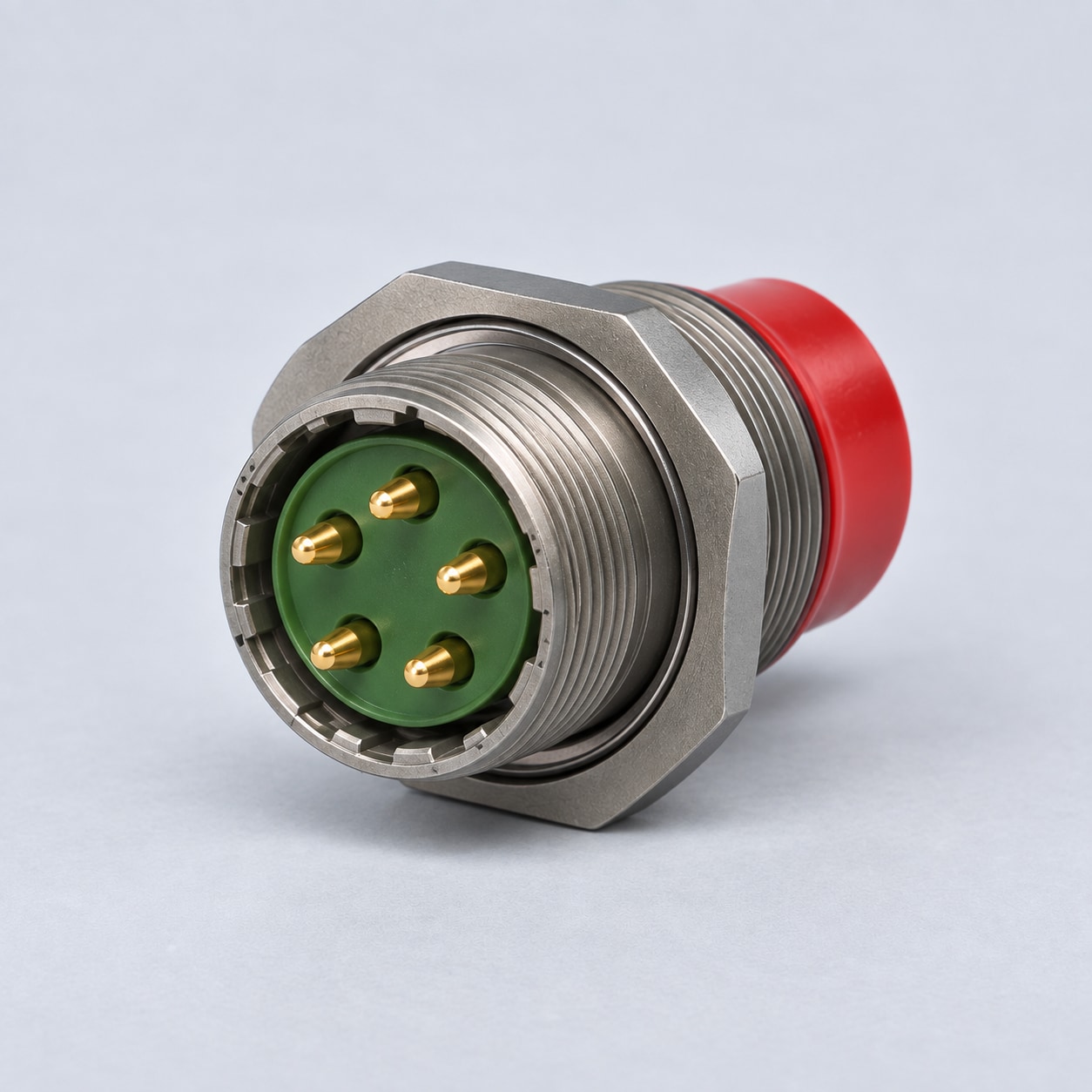 D38999/24FD05PN D38999 connector gray-background view
