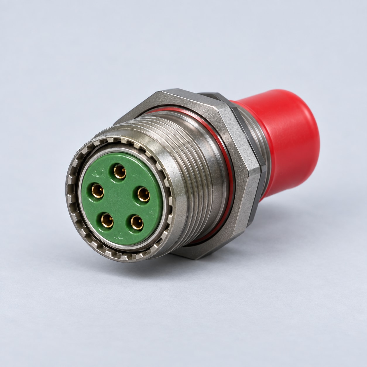 D38999/24FD05SN D38999 connector gray-background view