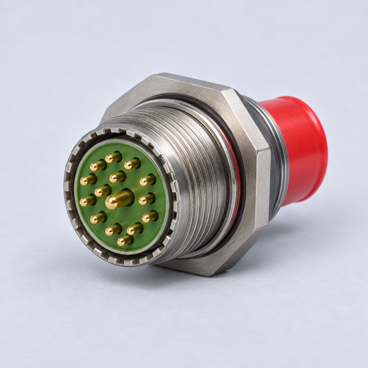 D38999/24FD15PN D38999 MIL-DTL-38999 Series III; Jam-nut receptacle gray-background product view