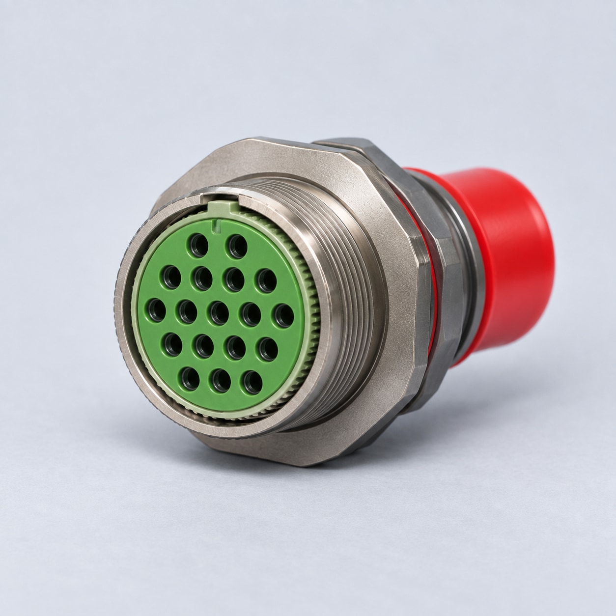 D38999/24FD18SN D38999 MIL-DTL-38999 Series III; Jam-nut receptacle gray-background product view