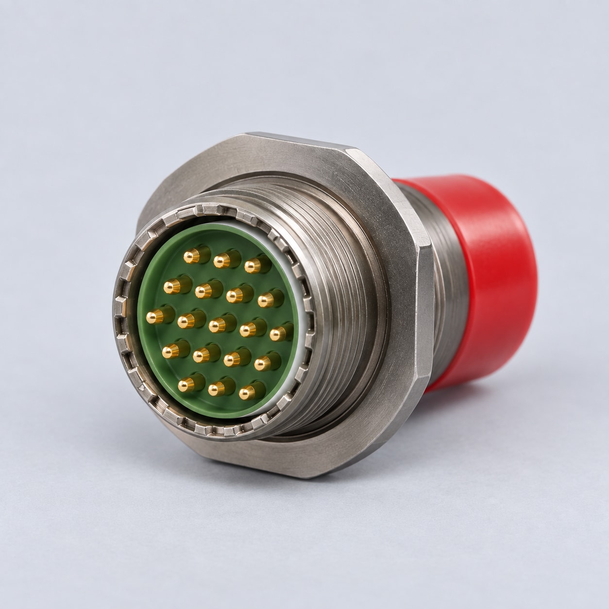 D38999/24FD19PN D38999 MIL-DTL-38999 Series III; Jam-nut receptacle gray-background product view