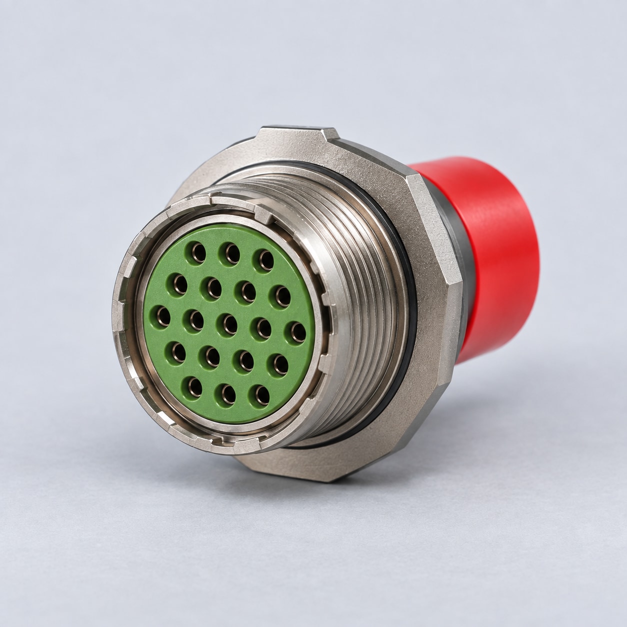 D38999/24FD19SN D38999 MIL-DTL-38999 Series III; Jam-nut receptacle gray-background product view