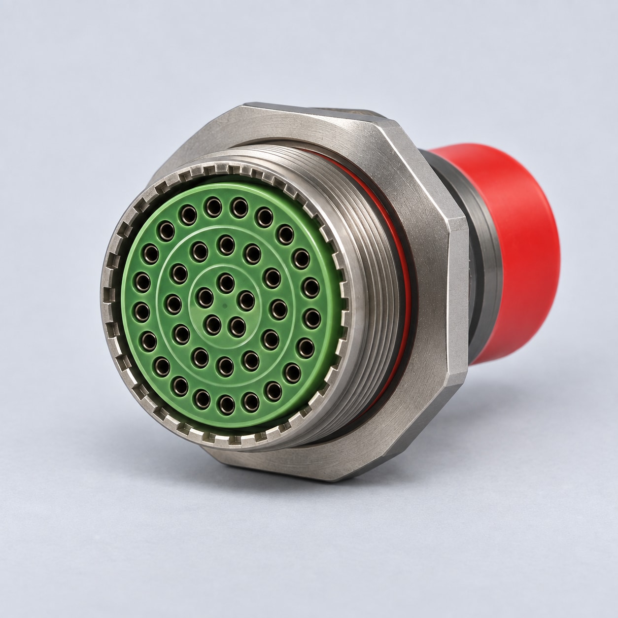 D38999/24FD35SN D38999 MIL-DTL-38999 Series III; Jam-nut receptacle gray-background product view