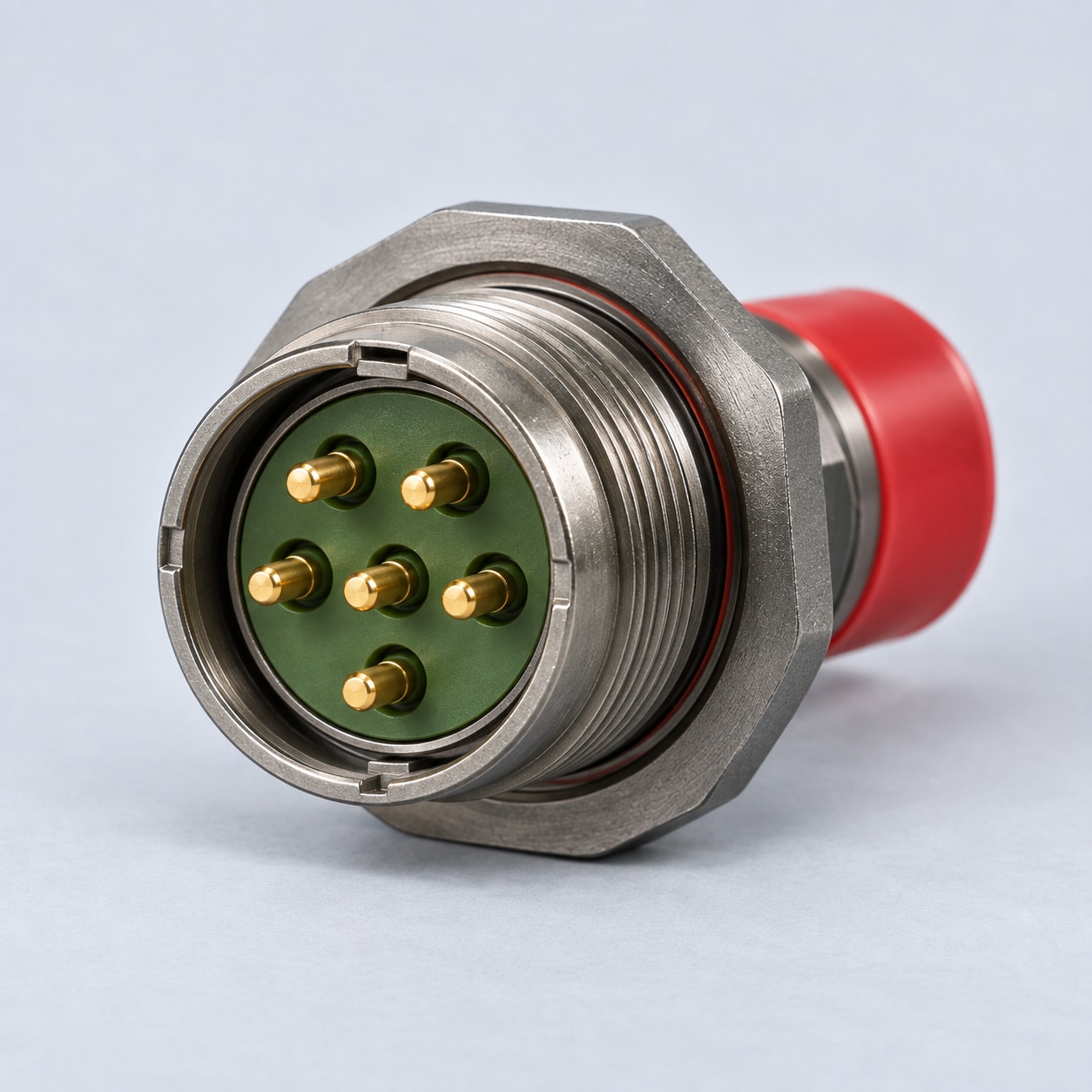 D38999/24FE06PN D38999 MIL-DTL-38999 Series III; Jam-nut receptacle gray-background product view