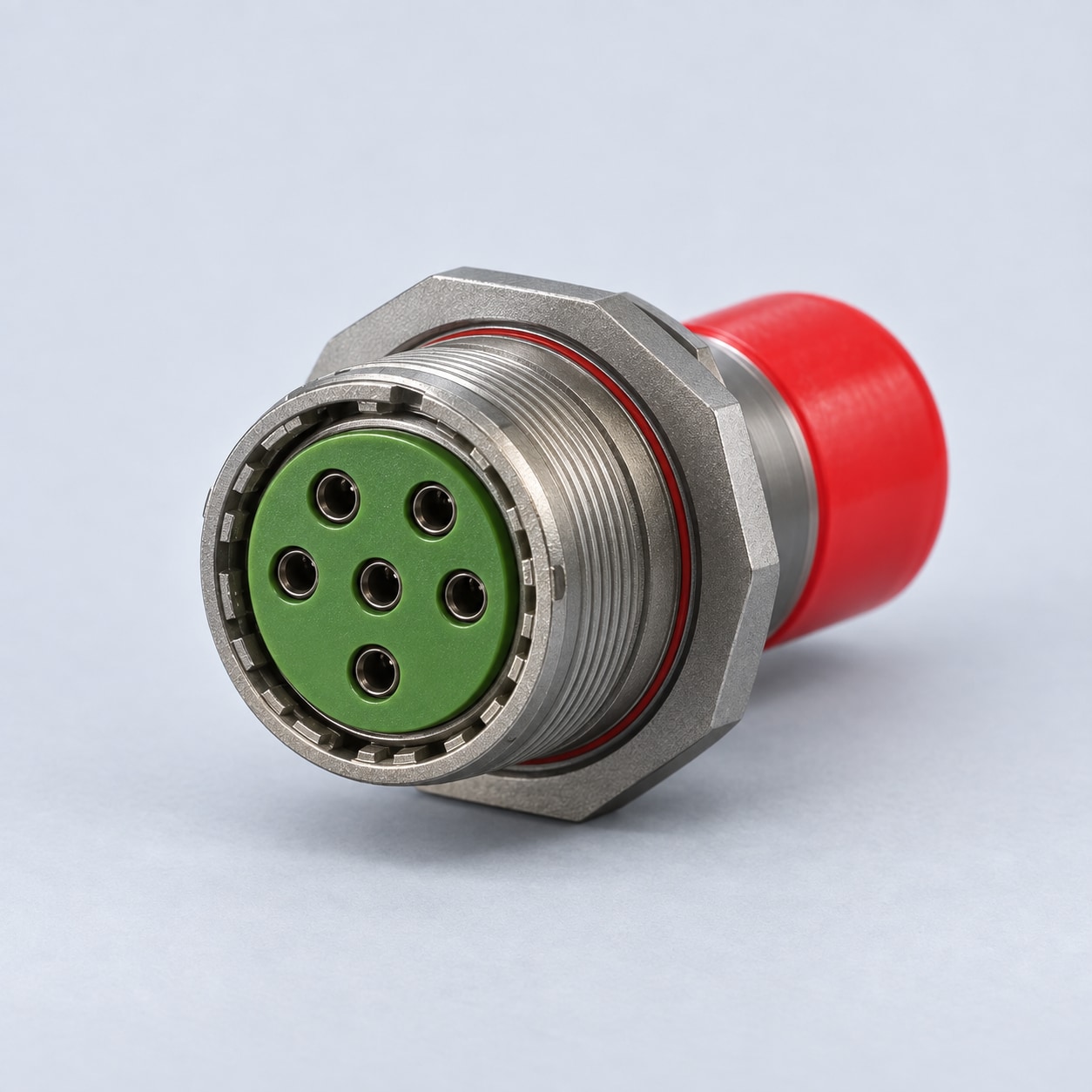 D38999/24FE06SN D38999 MIL-DTL-38999 Series III; Jam-nut receptacle gray-background product view