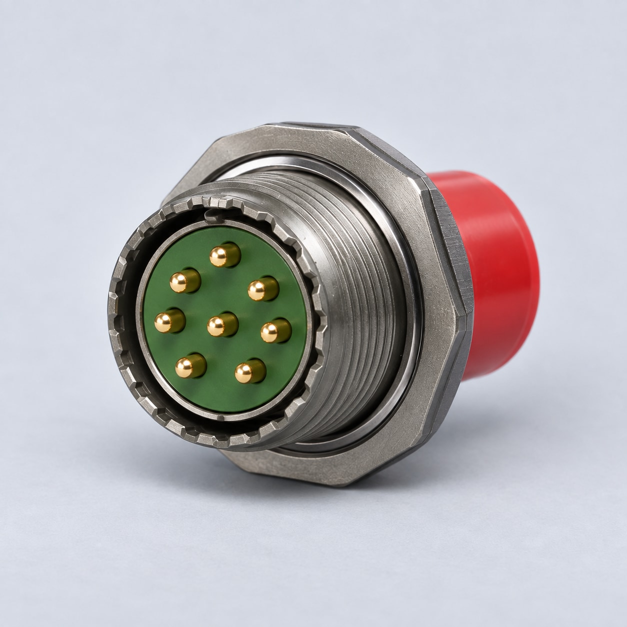 D38999/24FE08PN D38999 MIL-DTL-38999 Series III; Jam-nut receptacle gray-background product view