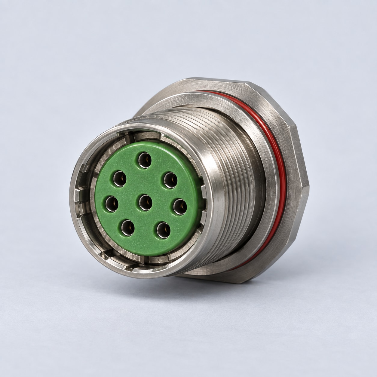 D38999/24FE08SN D38999 MIL-DTL-38999 Series III; Jam-nut receptacle gray-background product view