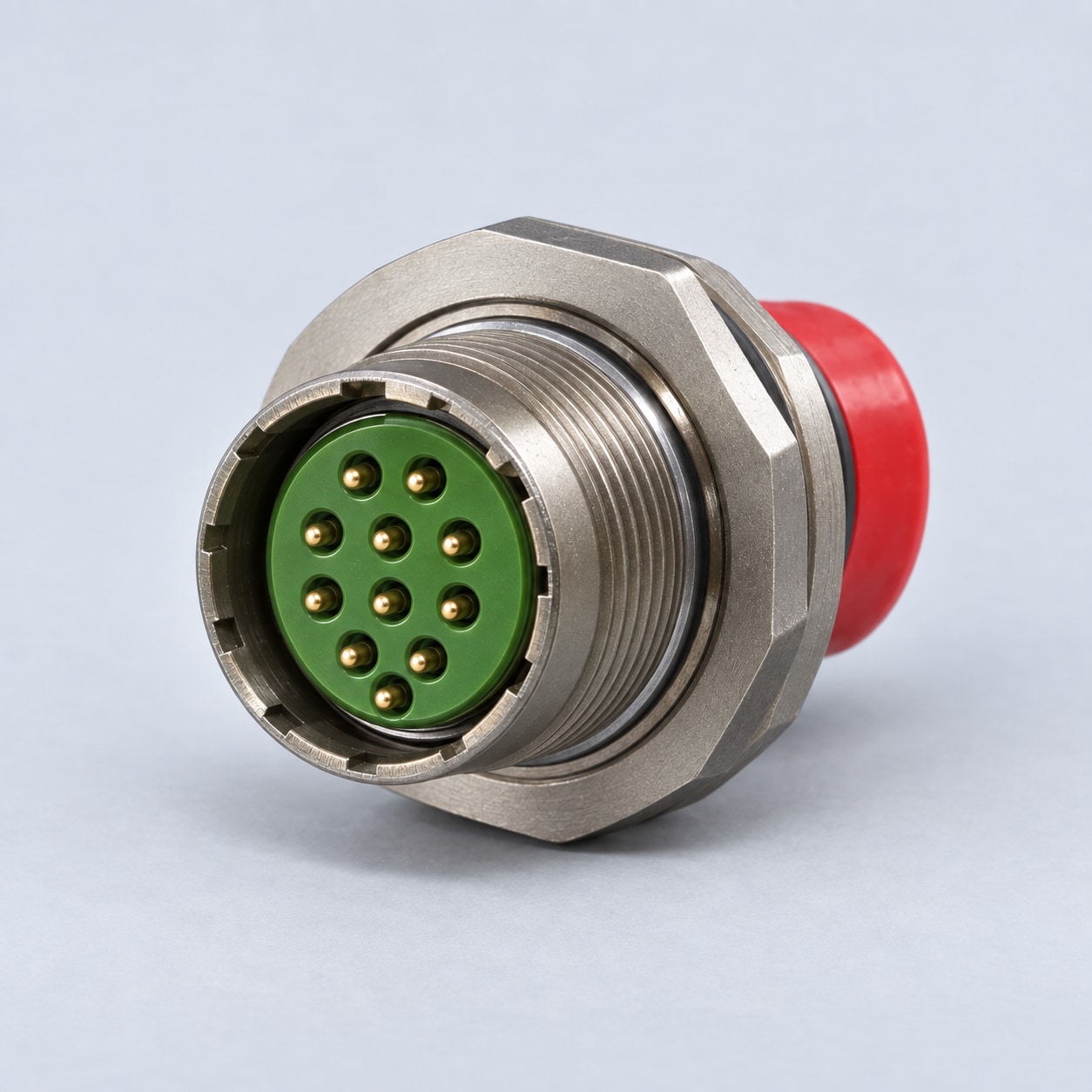 D38999/24FF11PN D38999 MIL-DTL-38999 Series III; Jam-nut receptacle gray-background product view